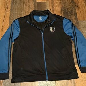 Men's Black and Blue Minnesota Timberwolves Jacket